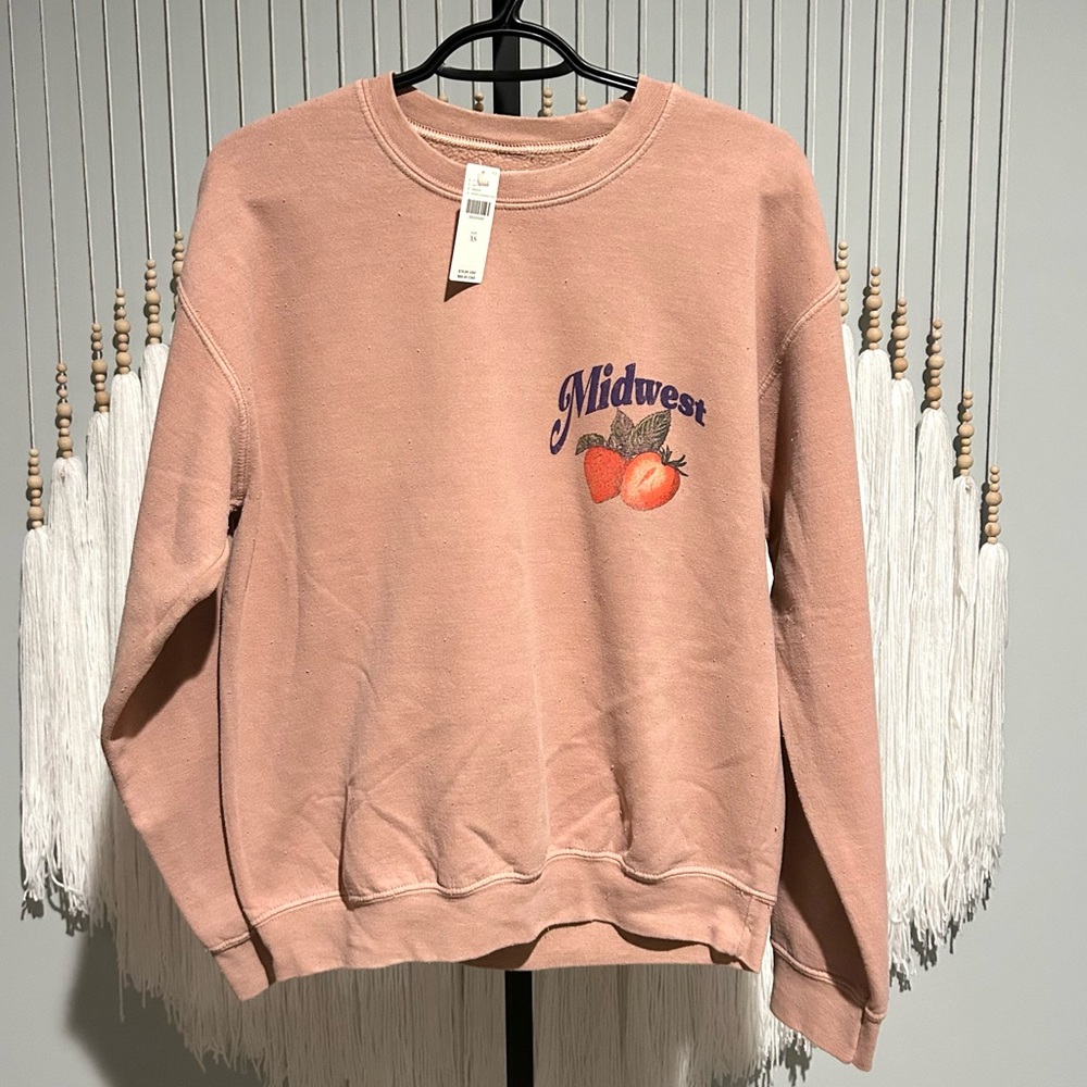 ANTHROPOLOGIE Graphic Pullover Sweatshirt, Size XS - Picture 4 of 5
